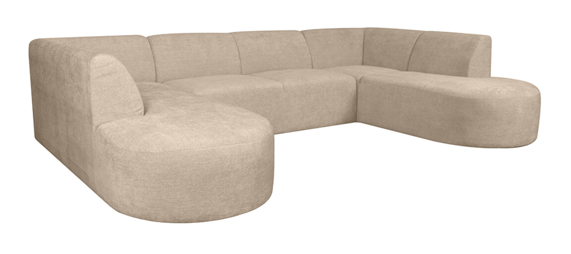 LABEL51 U-Bank Espen Elite stof - Clay