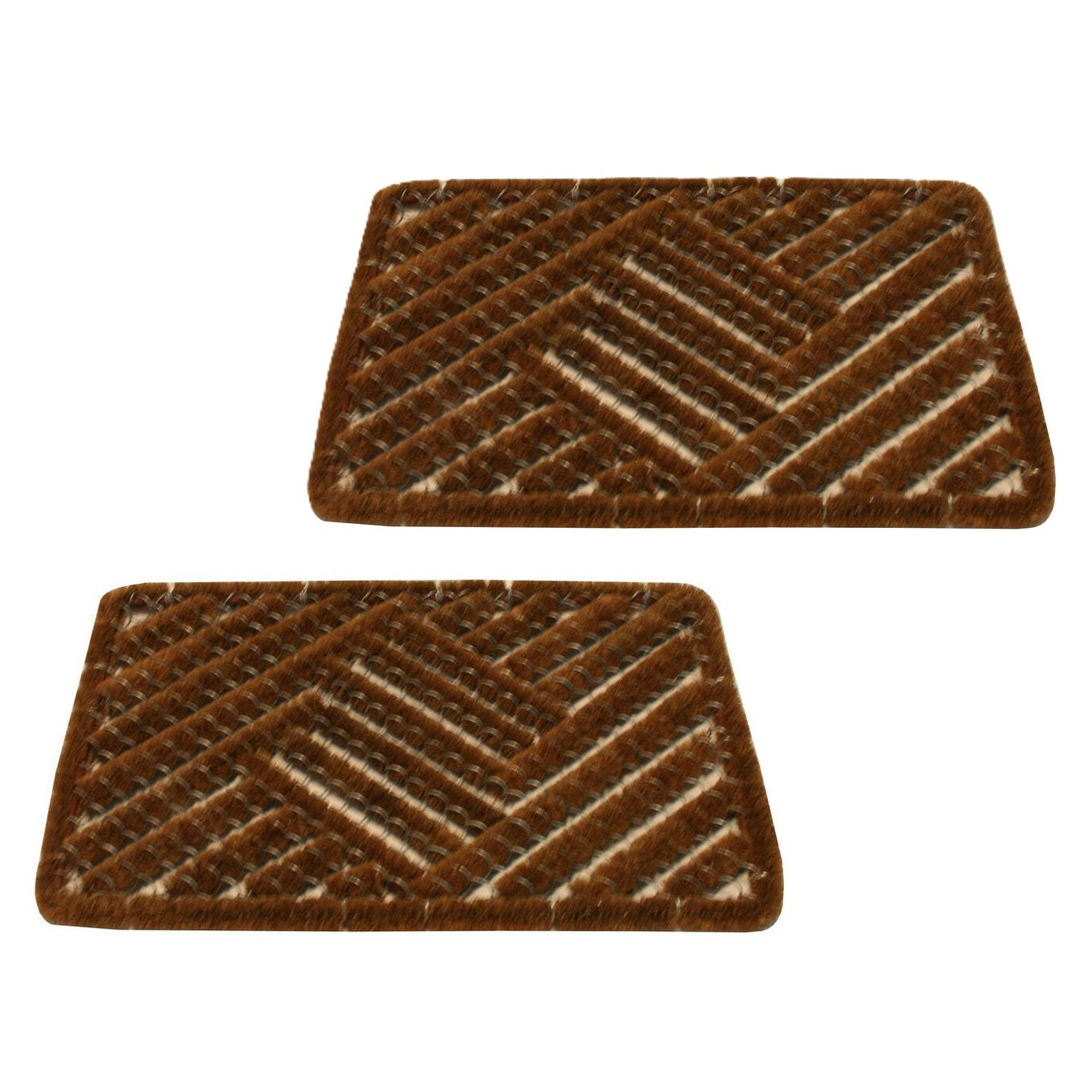 Benson Schoenen borstelmat - 2x - bruin - x 60 cm - deurmat/schoenenveger -