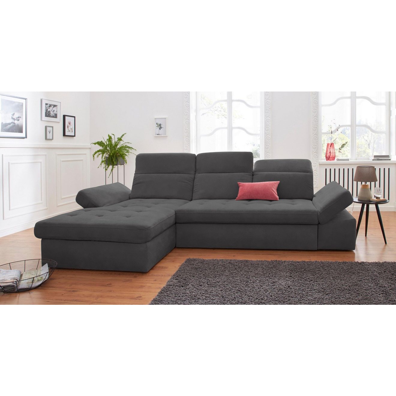 Sit&more Hoekbank Stardust L-vorm naar keuze met slaapfunctie en bedkist