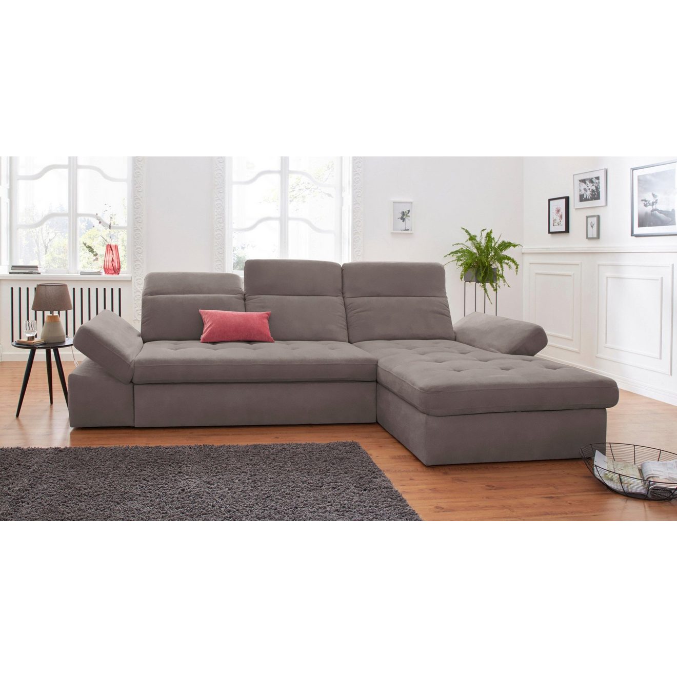Sit&more Hoekbank Stardust L-vorm naar keuze met slaapfunctie en bedkist