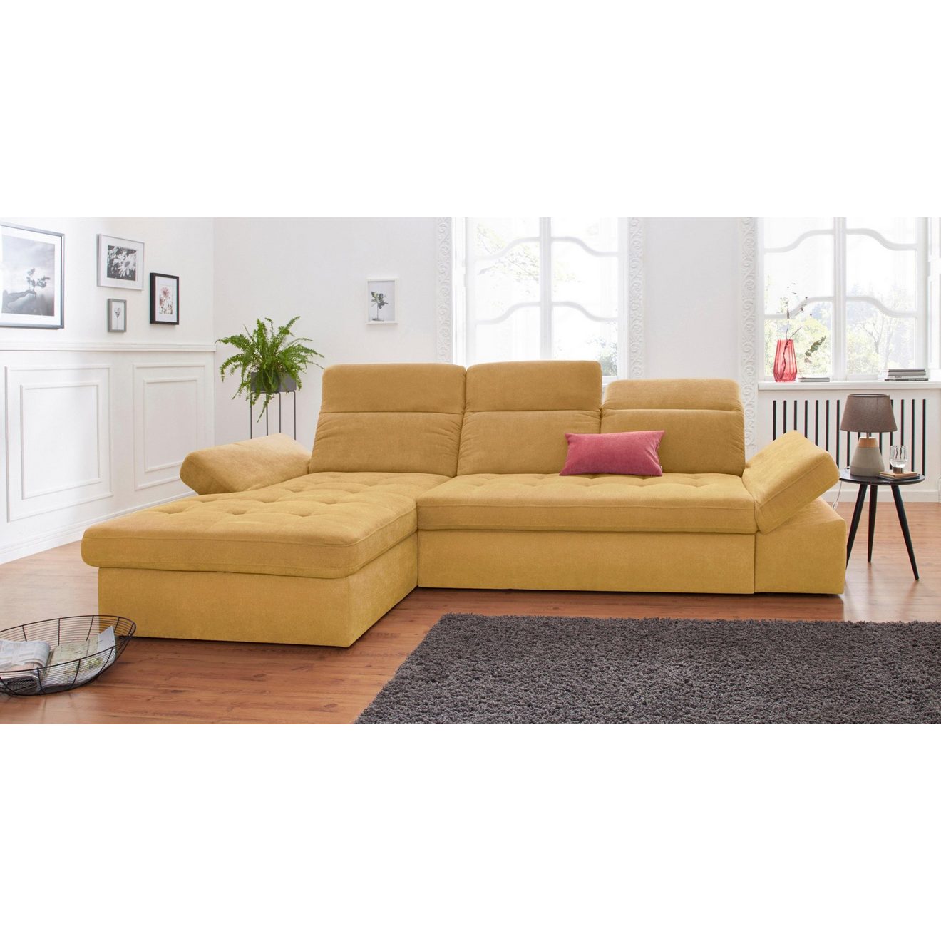 Sit&more Hoekbank Stardust L-vorm naar keuze met slaapfunctie en bedkist