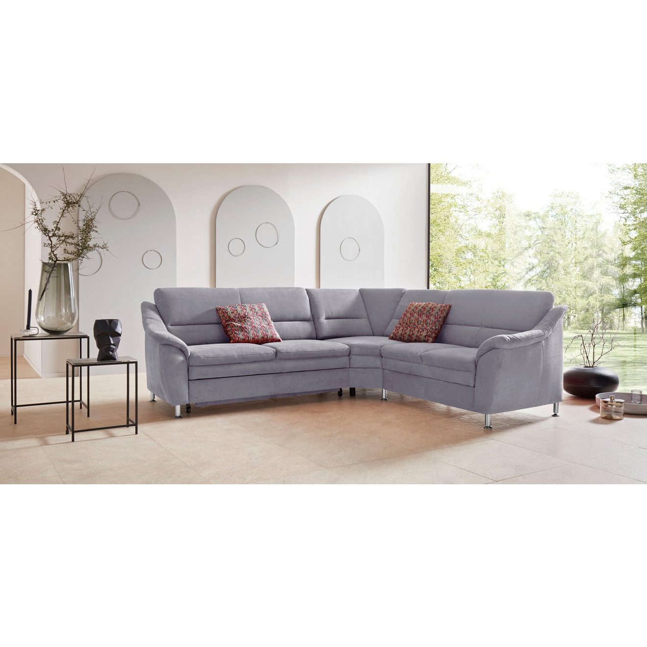 Places of Style Hoekbank Cardoso L-vorm met trapezehoek voor meer zitcomfort, naar keuze ook met slaapfunctie