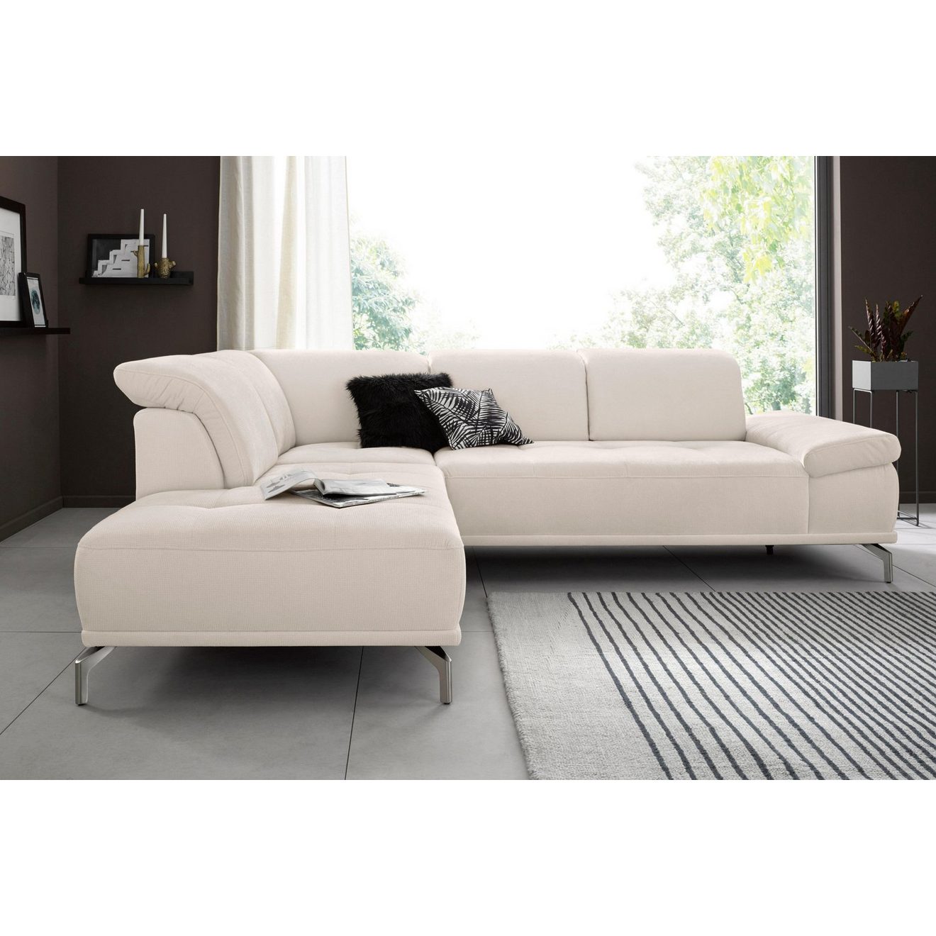Places of Style Hoekbank Caluna Inclusief zitdiepteverstelling