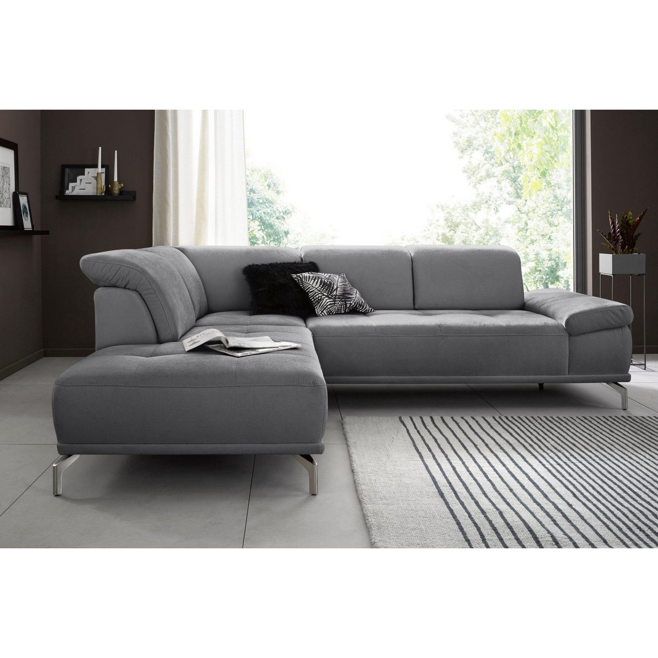 Places of Style Hoekbank Caluna Inclusief zitdiepteverstelling
