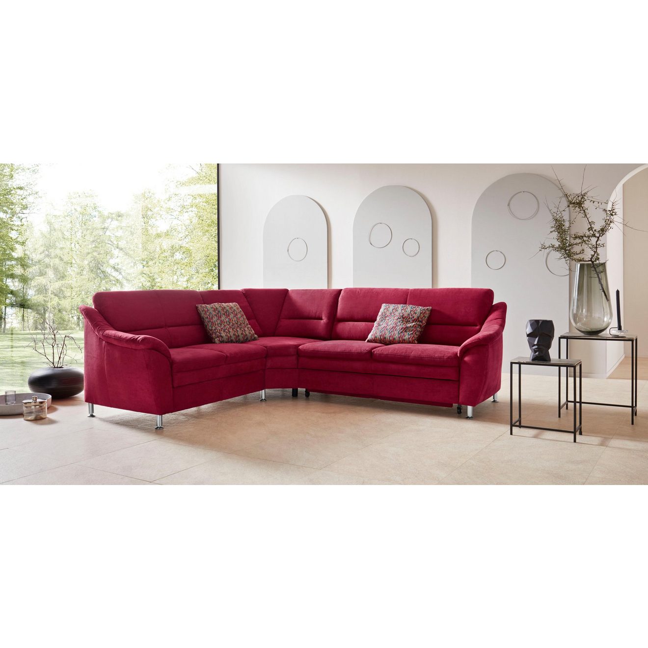 Places of Style Hoekbank Cardoso L-vorm met trapezehoek voor meer zitcomfort, naar keuze ook met slaapfunctie