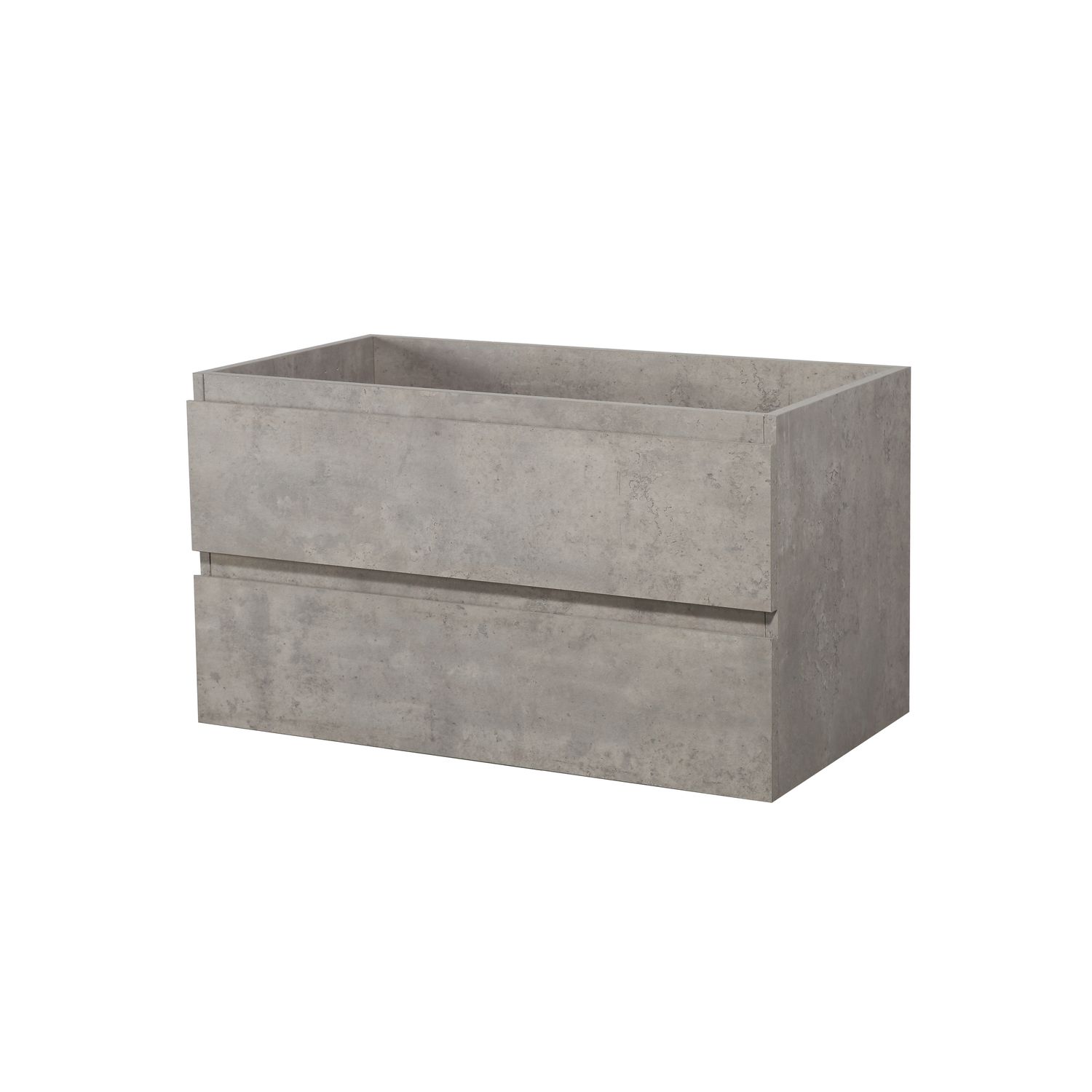 Aquazuro Wastafelonderkast Napoli 90cm 2 Laden Betongrijs