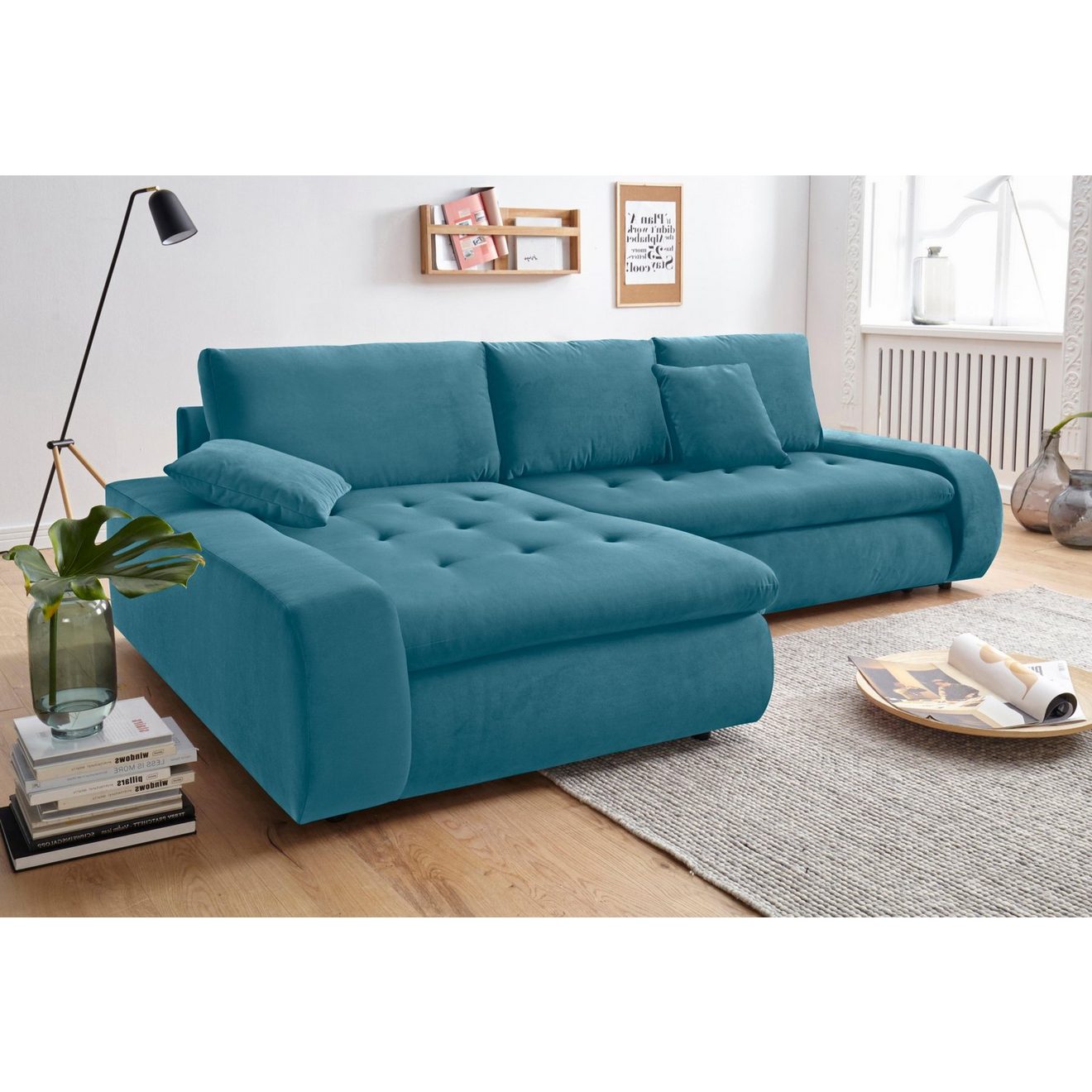 TRENDMANUFAKTUR Hoekbank Indie II, geweldige afwerking, comfortabel en aangenaam om op te zitten