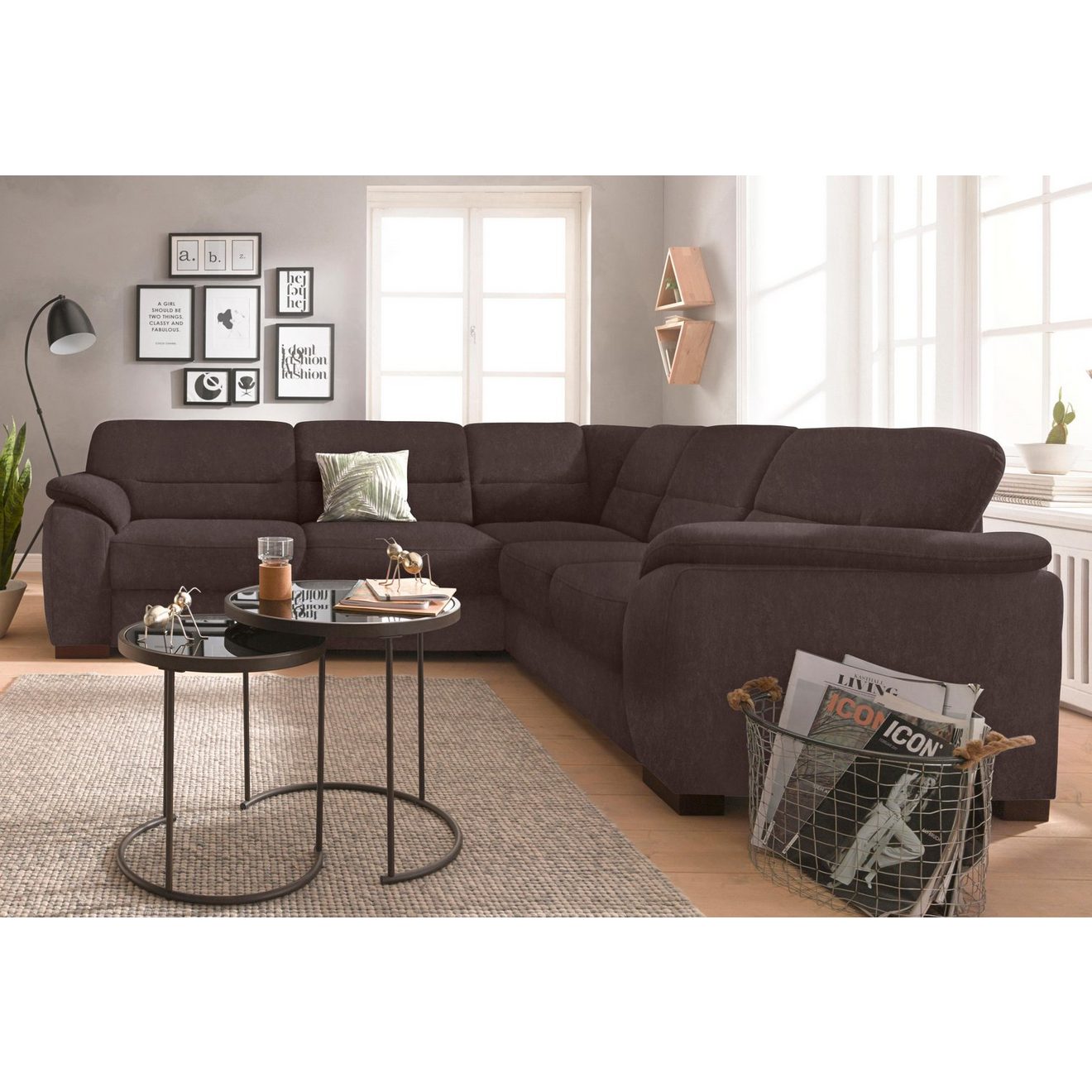 Sit&more Hoekbank Montego L-vorm naar keuze met slaapfunctie en lade