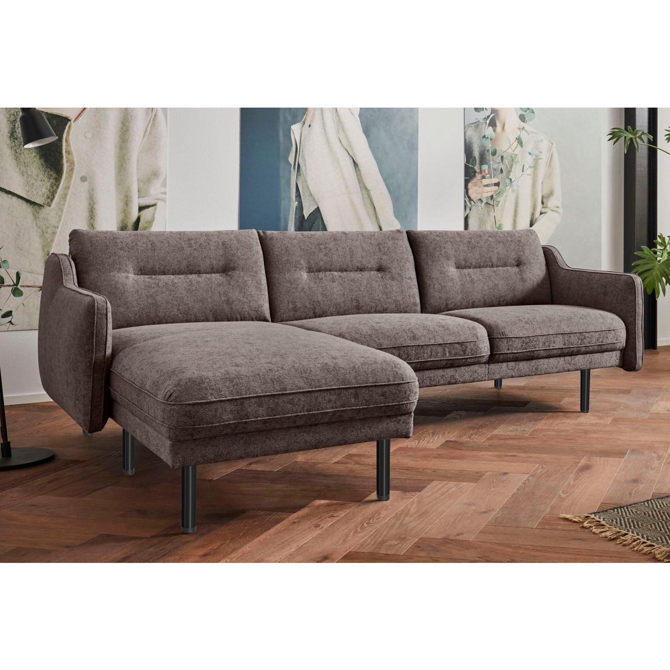 Andas Hoekbank Nordfyn L-vorm chic design in 3 stofkwaliteiten, design by morten georgsen