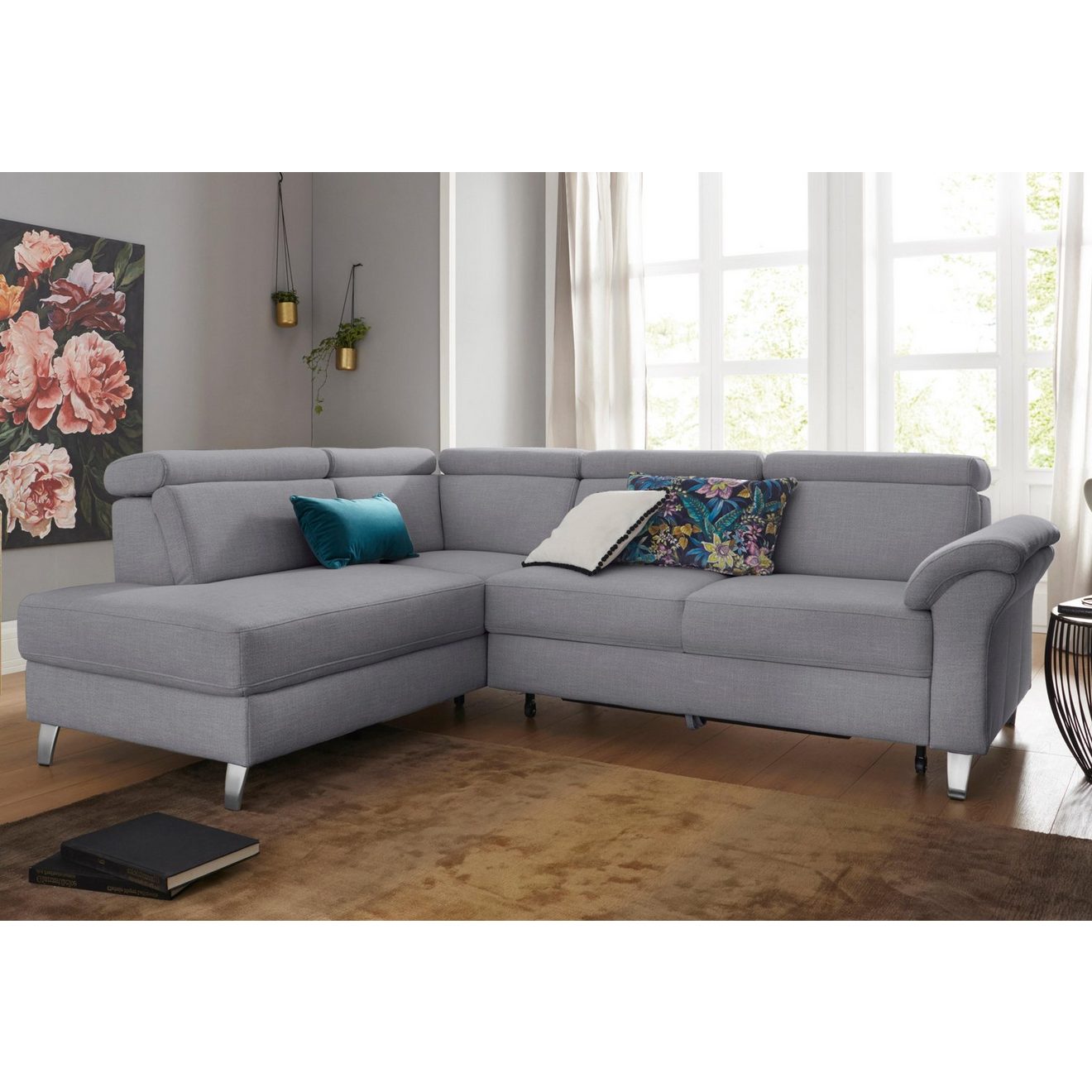 Sit&more Hoekbank Arngast L-vorm met verstelbare hoofdsteun en binnenvering
