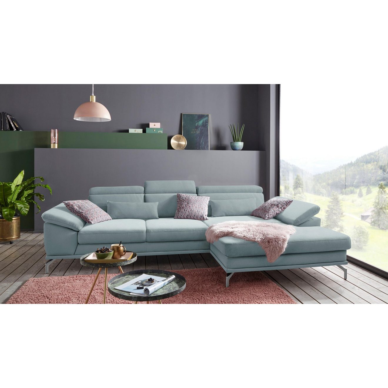 Sit&more Hoekbank Scorpio L-vorm inclusief zitdiepteverstelling, naar keuze met verstelbaar hoofdeind