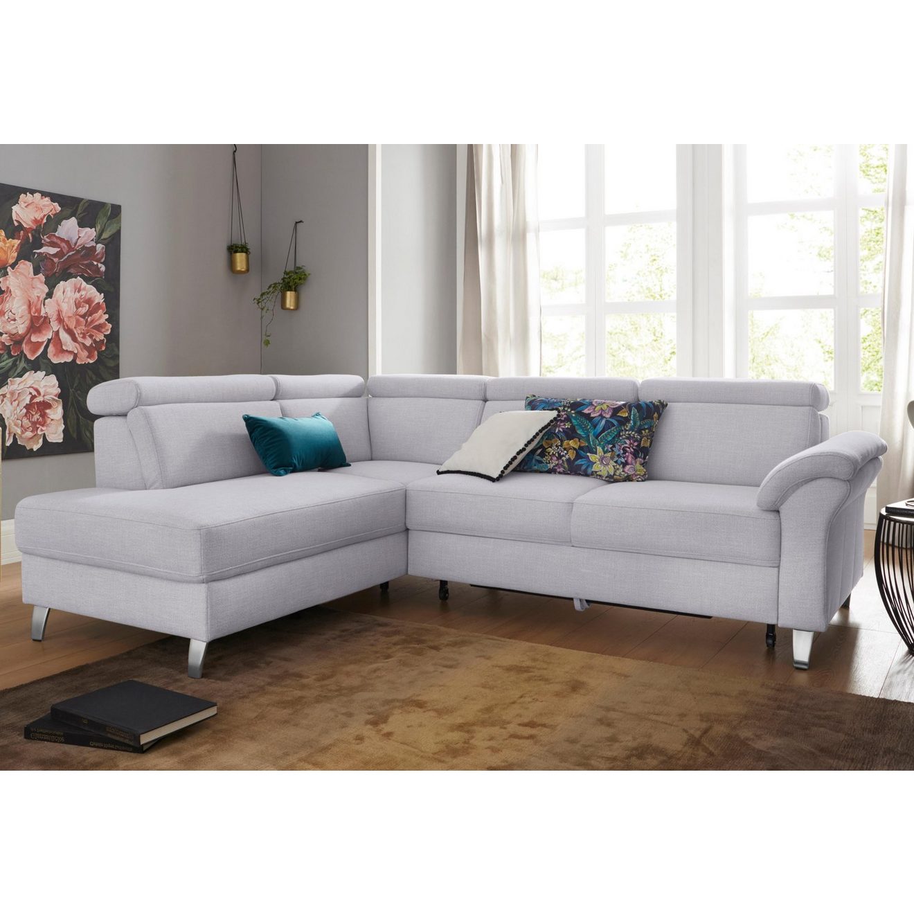 Sit&more Hoekbank Arngast L-vorm met verstelbare hoofdsteun en binnenvering