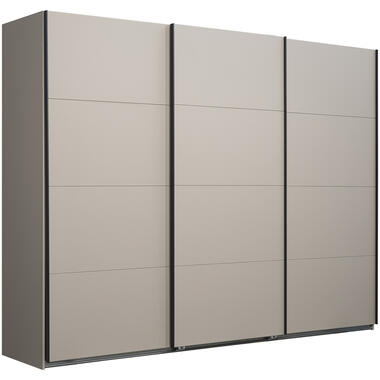 Leen Bakker Schuifdeurkast Dex XL - grijs - 208x270x65 cm