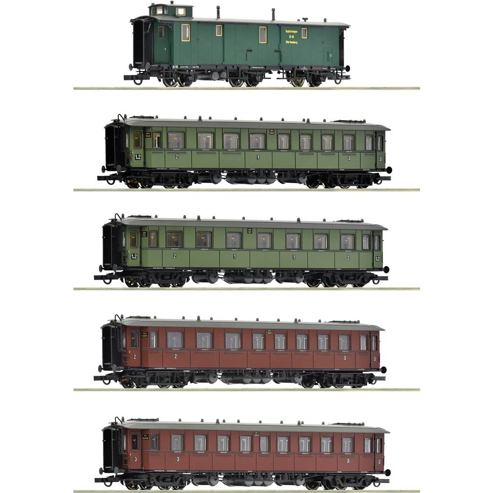 Roco 6200076 H0 5-delige set sneltrein van de K. W.St.