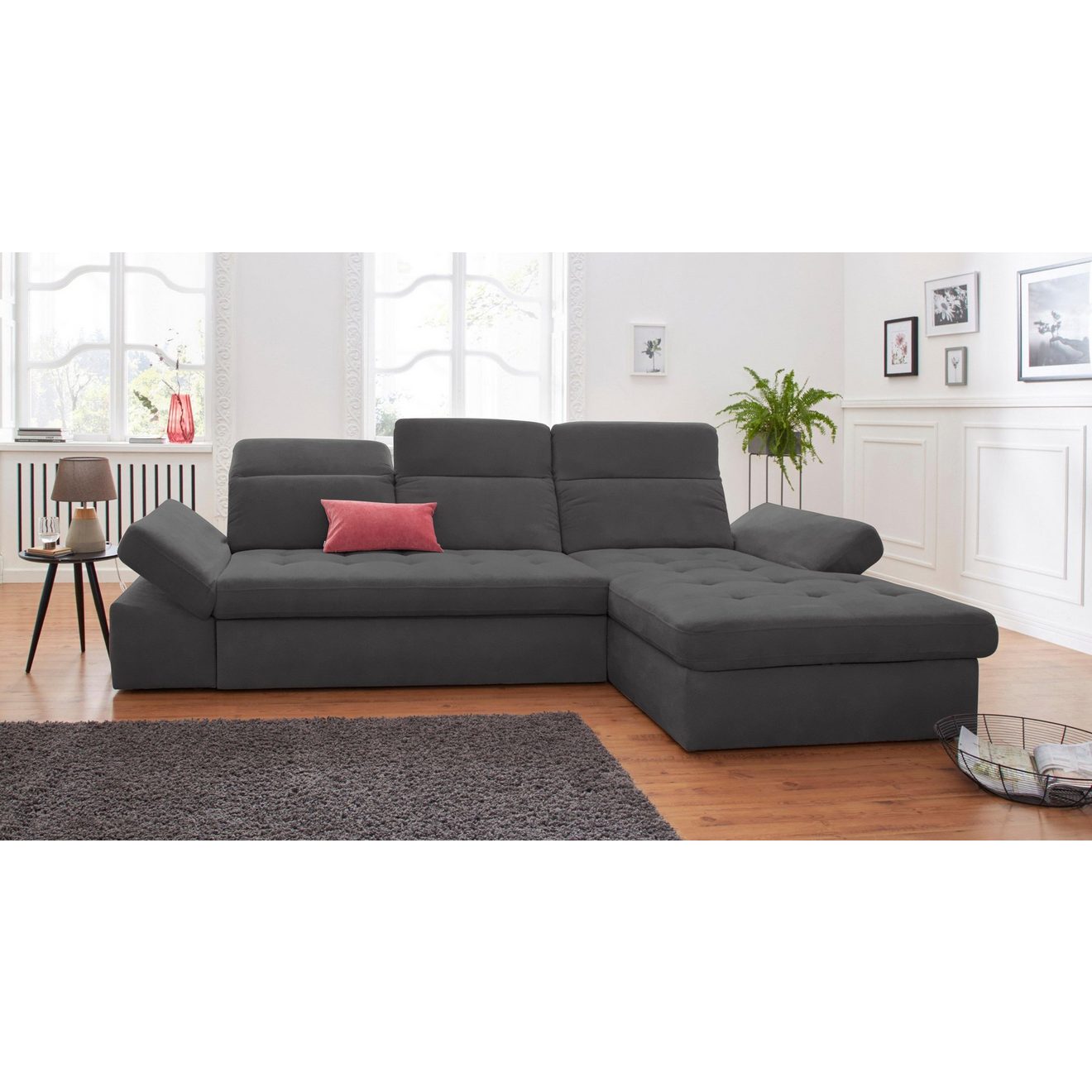 Sit&more Hoekbank Stardust L-vorm naar keuze met slaapfunctie en bedkist