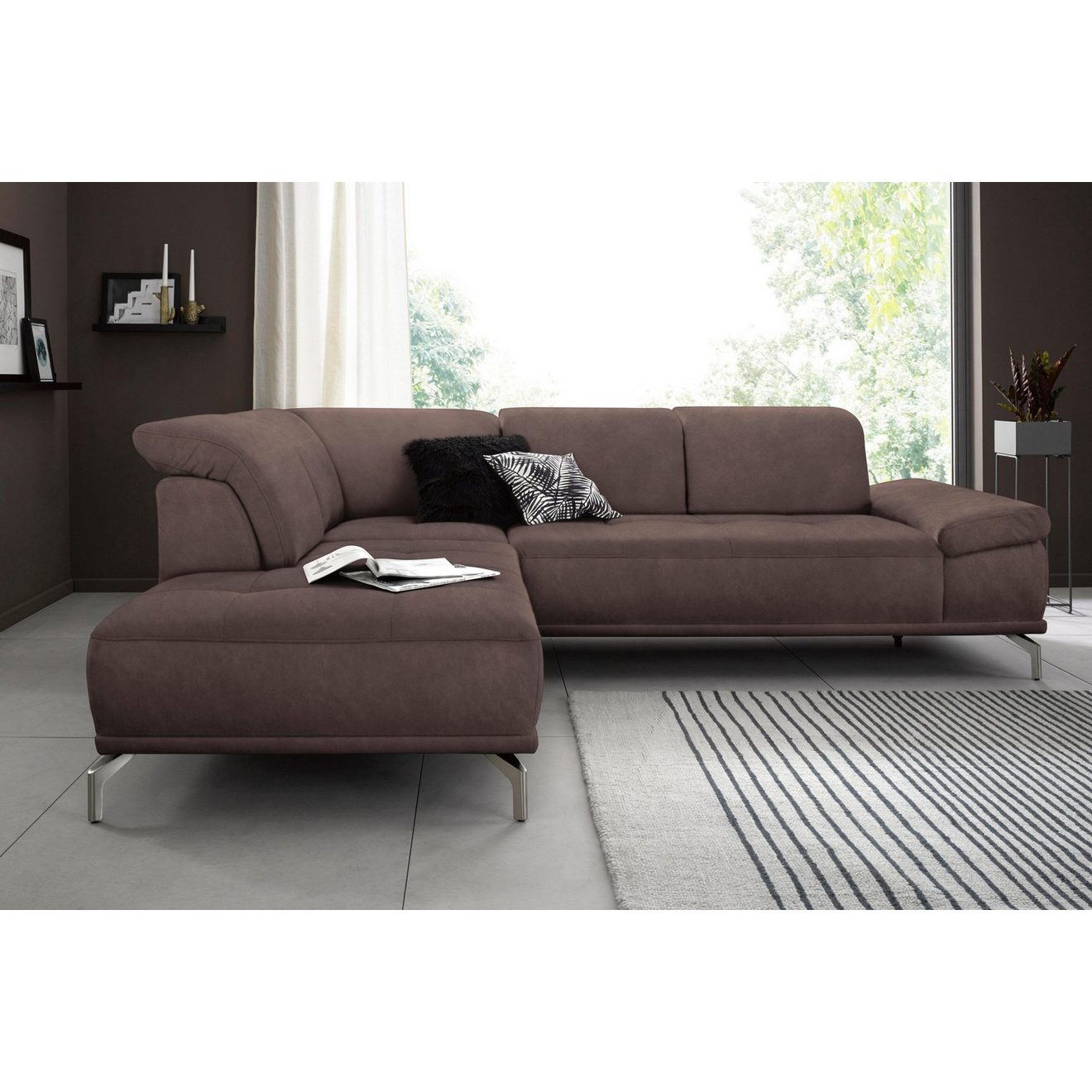 Places of Style Hoekbank Caluna Inclusief zitdiepteverstelling