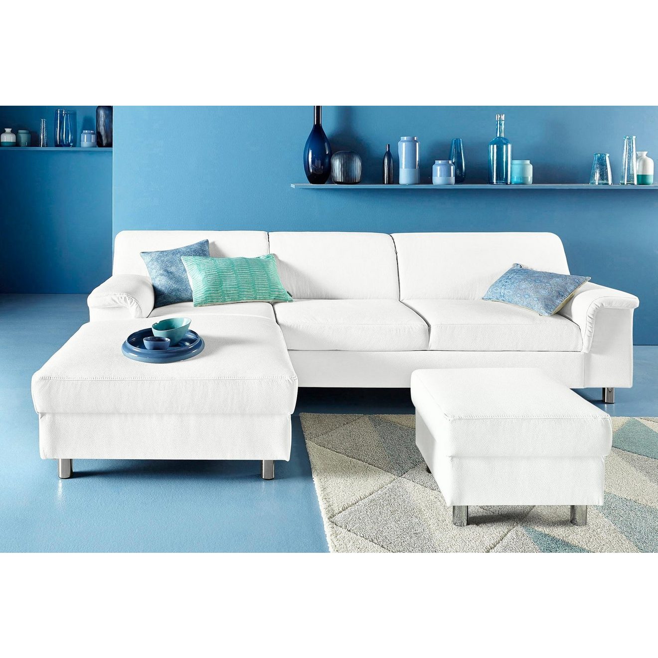 INOSIGN Hoekbank Jamie, modern en elegant, voethoogte 9cm, L-vorm
