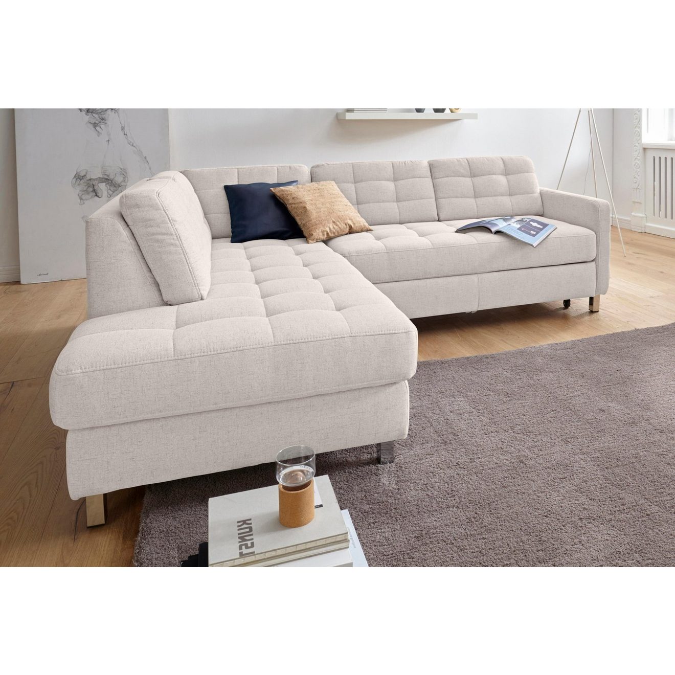 Sit&more Hoekbank Picasso L-vorm naar keuze met slaapfunctie en bedkist