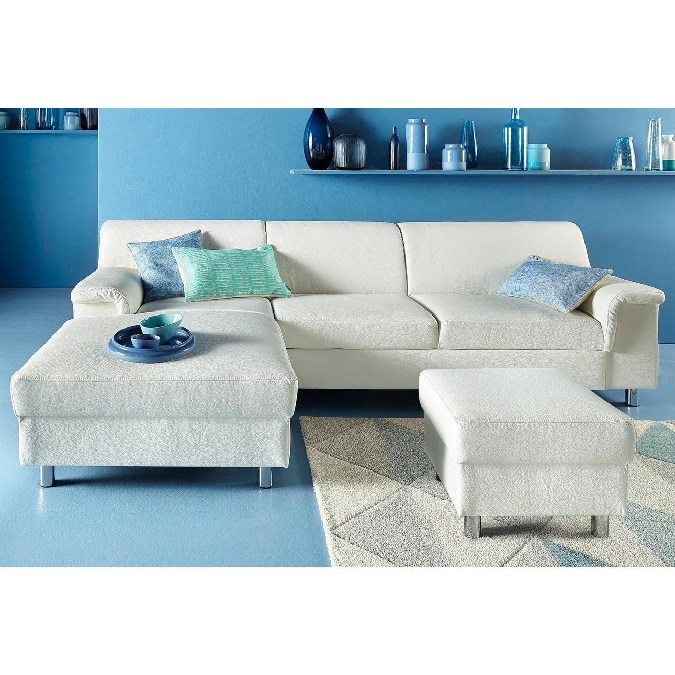 INOSIGN Hoekbank Jamie, modern en elegant, voethoogte 9cm, L-vorm