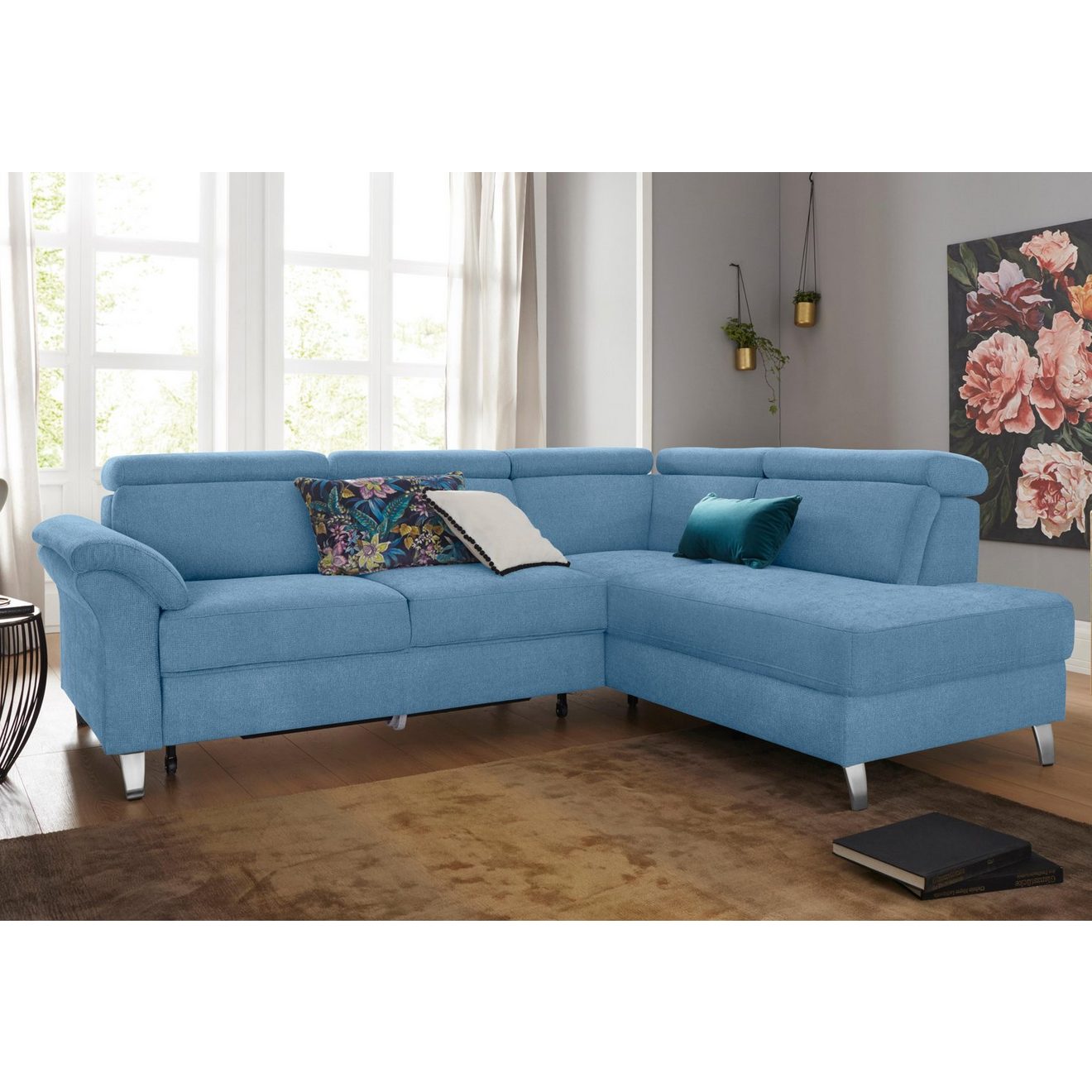 Sit&more Hoekbank Arngast L-vorm met verstelbare hoofdsteun en binnenvering