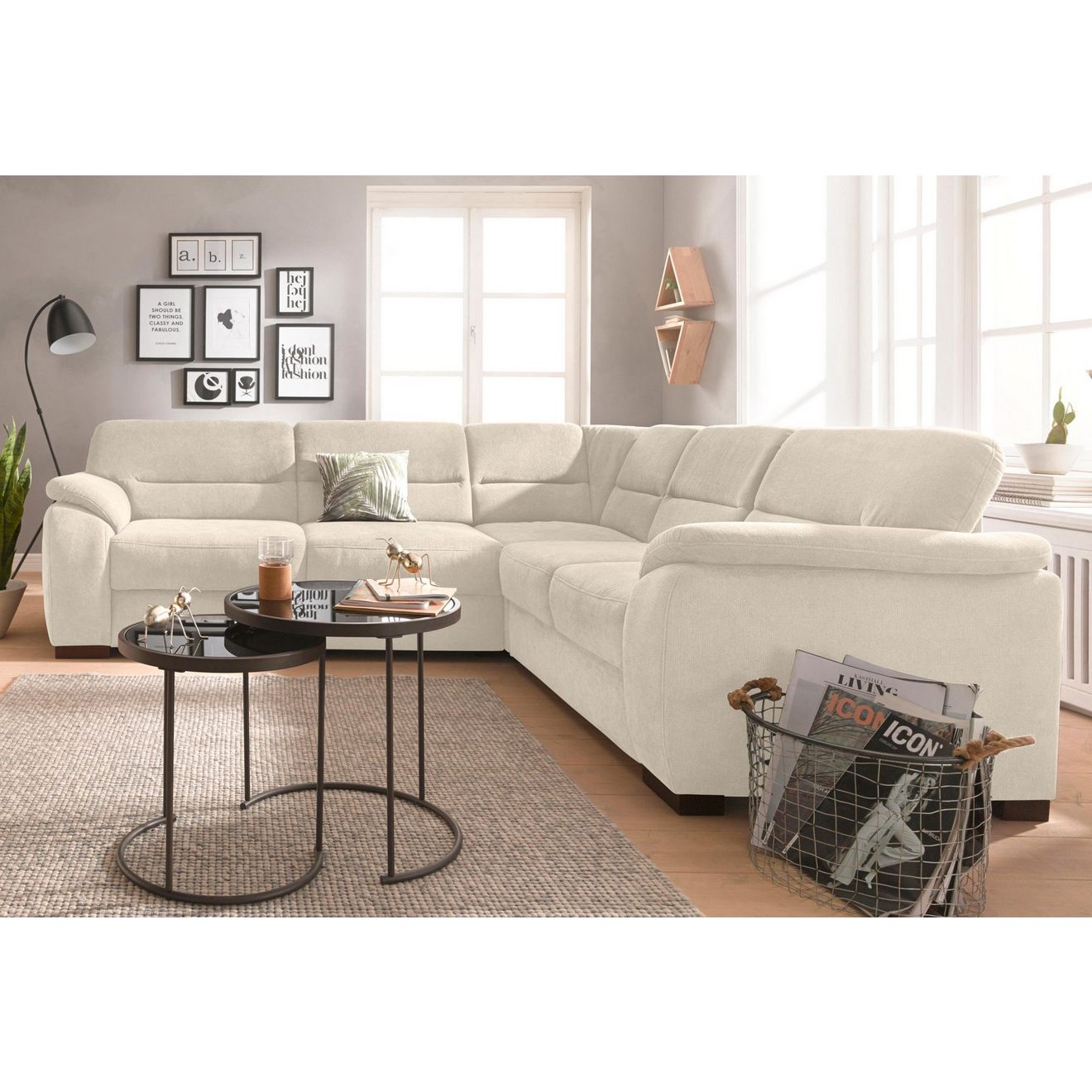 Sit&more Hoekbank Montego L-vorm naar keuze met slaapfunctie en lade
