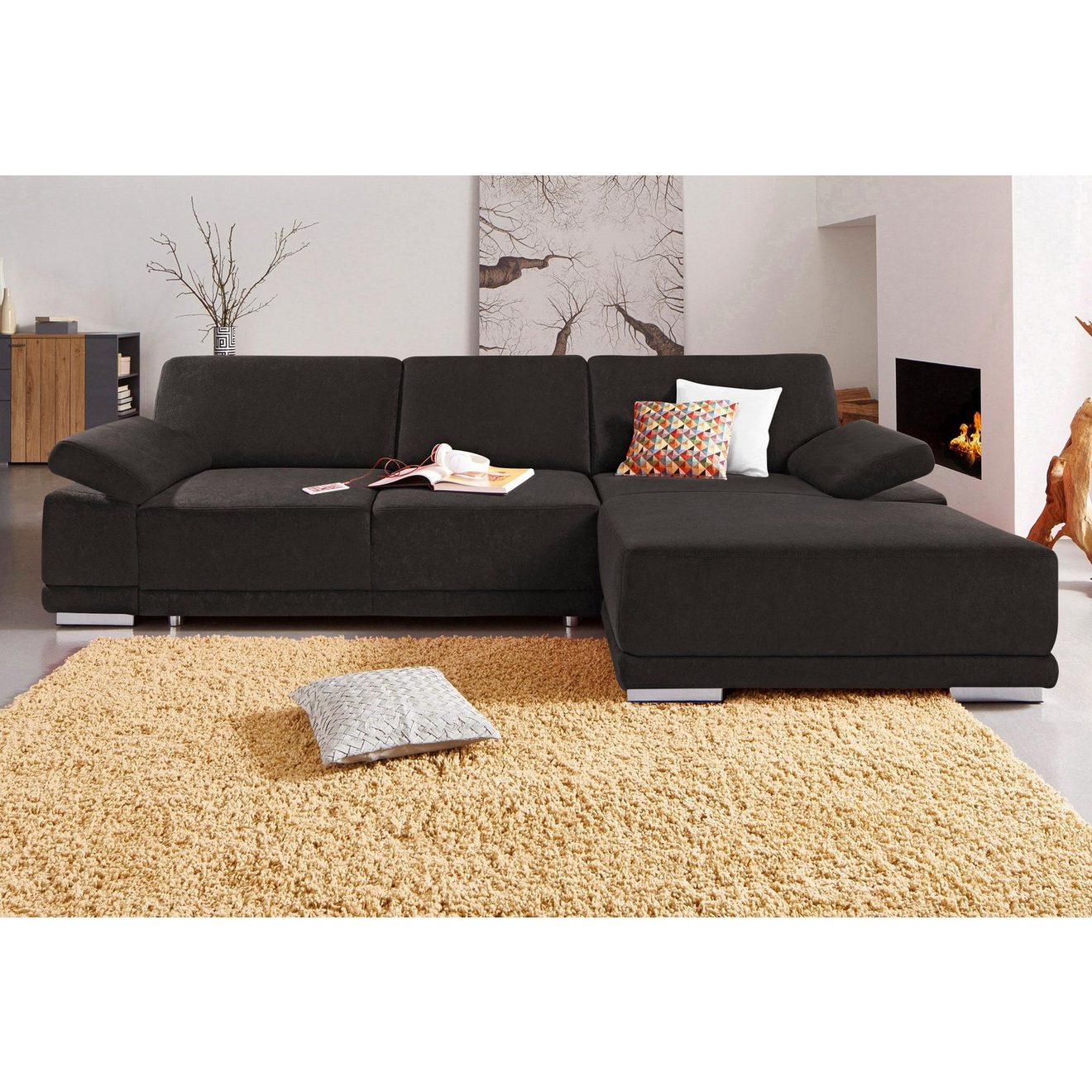 Sit&more Hoekbank Coria L-vorm met xl-récamier, naar keuze met slaapfunctie