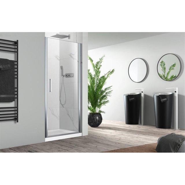 Nemo Pina draaideur 100x200cm 6mm Helder veiligheidsglas met antikalk links en rechts Chroom 441.003.011.VM