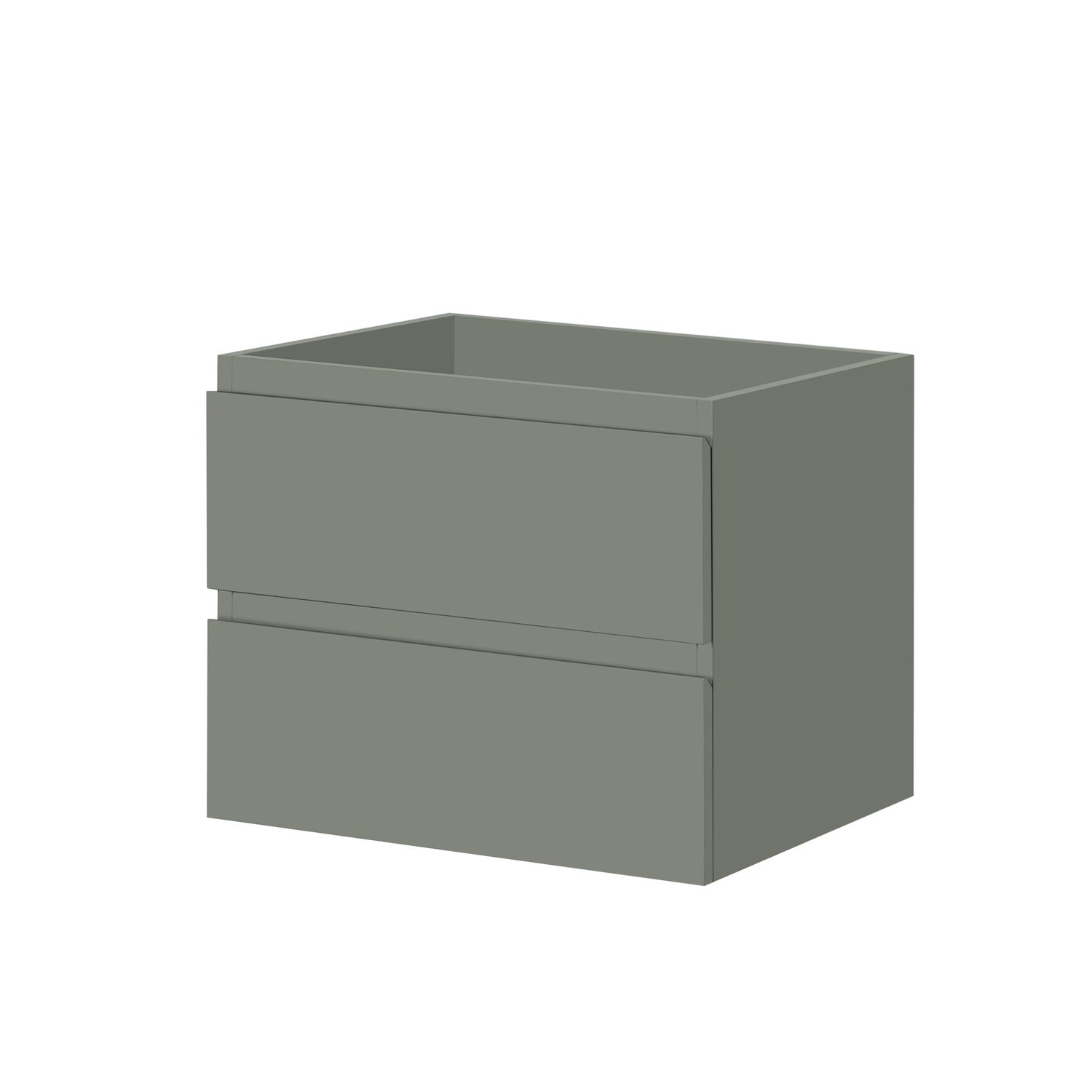 Aquazuro Wastafelonderkast Napoli 60cm 2 Laden Mat Donkergrijs
