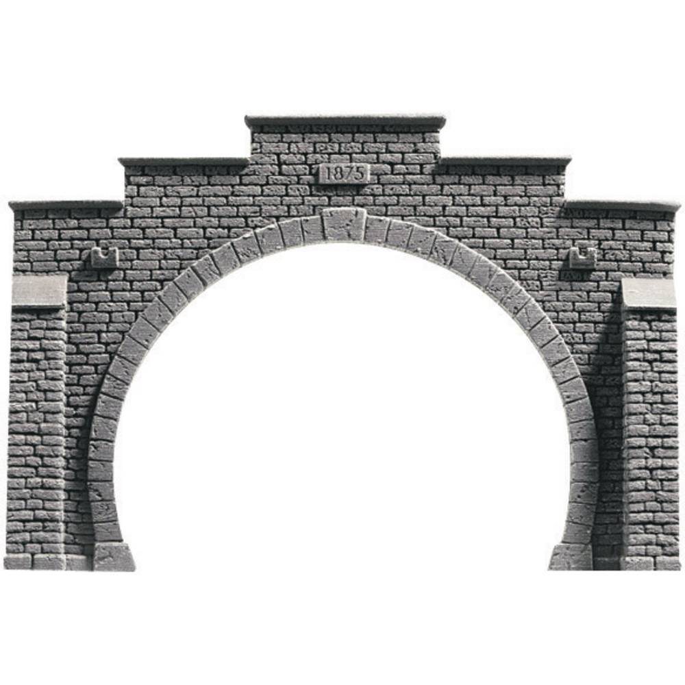 NOCH 58042 PROFI plus H0 Tunnelportaal 2-sporig Hardschuim model, Ongeverfd