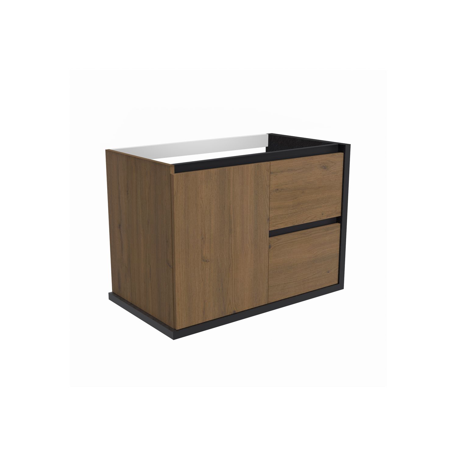 Allibert Wastafelonderkast Citalia 83cm Cognac Eik/ Mat Zwart