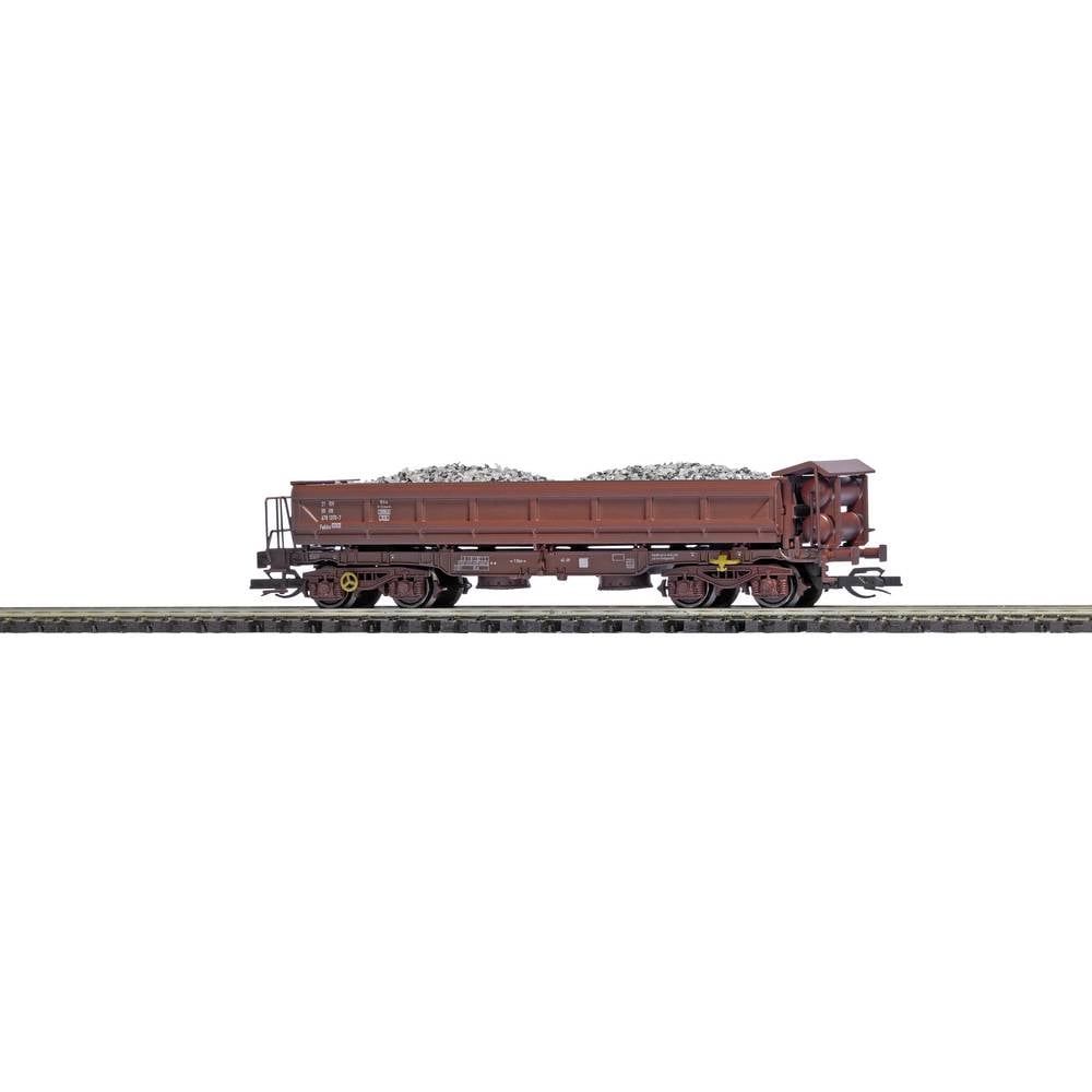 Busch 31424 TT tweezijdige kiepwagen Faks met grindlading, verouderd van de DB