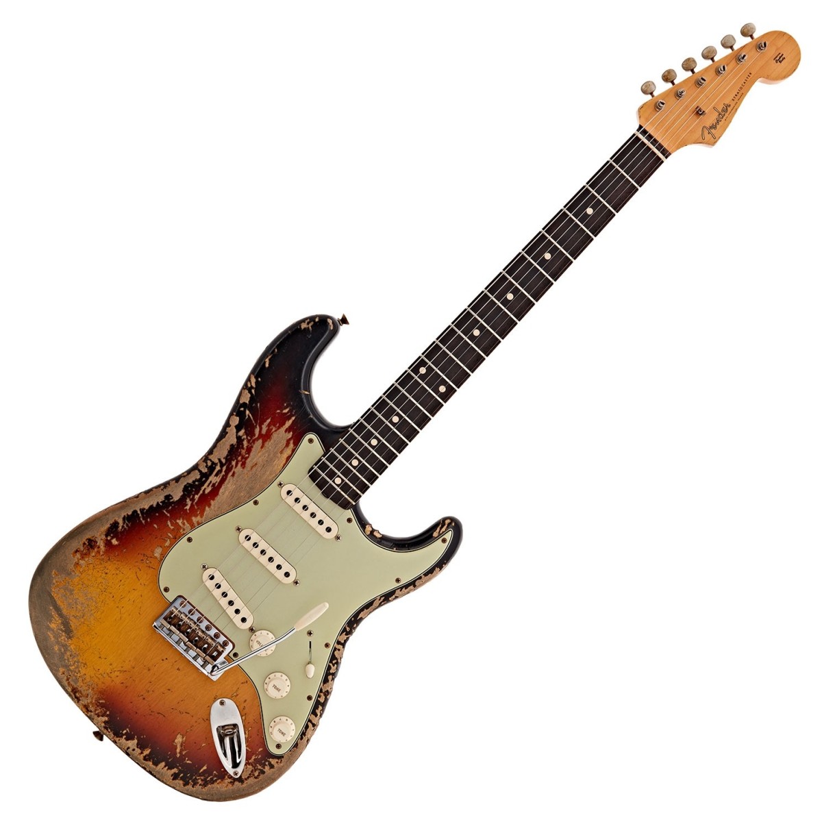 Fender Custom Shop 1960 Stratocaster Super Heavy Relic Flame Maple Neck Faded 3-Colour Sunburst