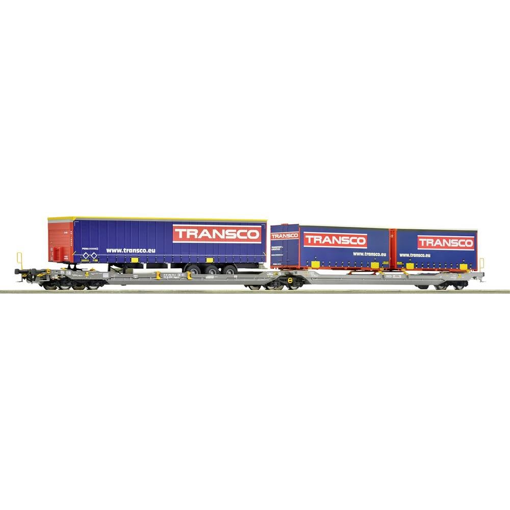 Roco 6600113 H0 dubbeltasje-gelede wagon T3000e van de Hupac