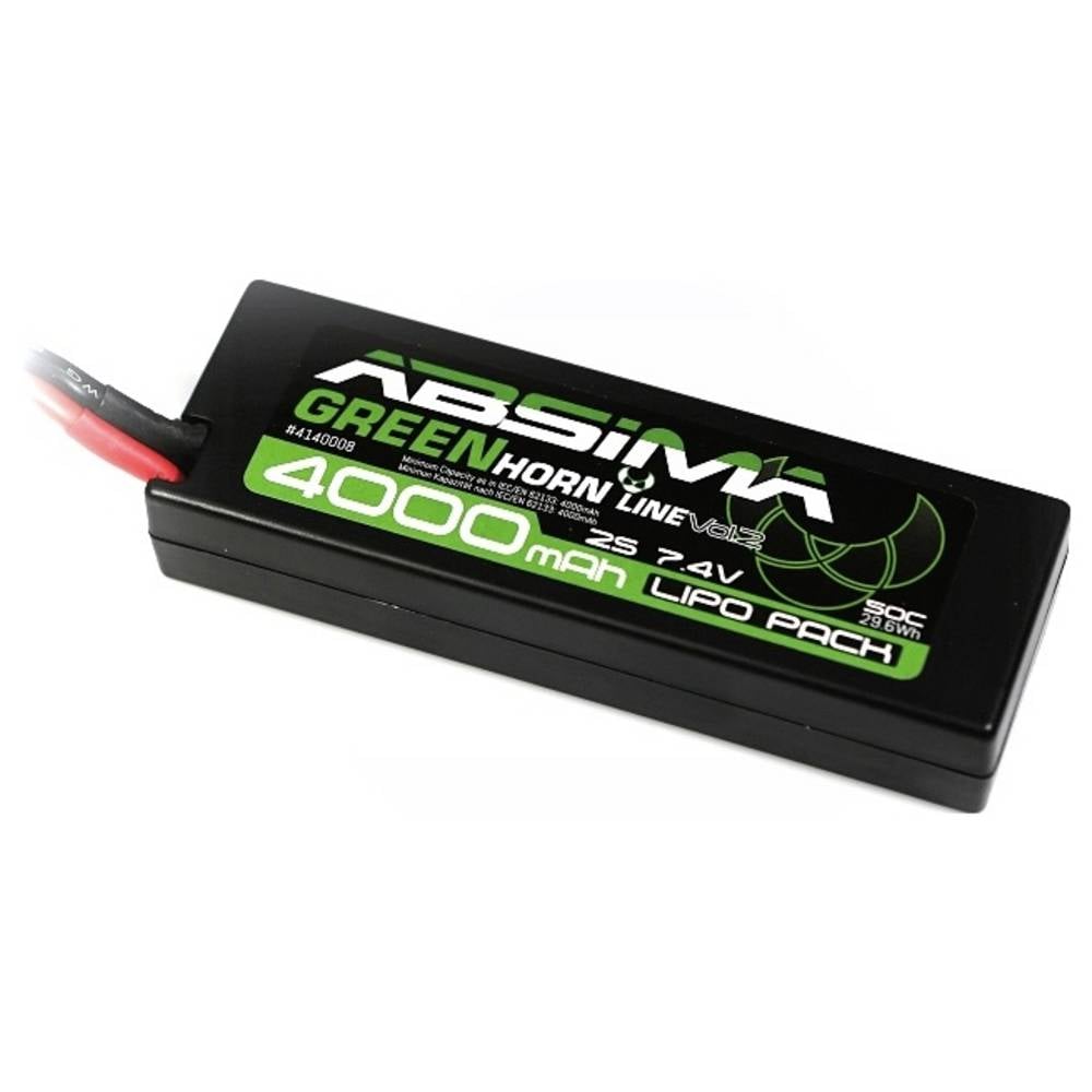 Absima LiPo accupack 7.4 V 4000 mAh Softcase T-stekkers