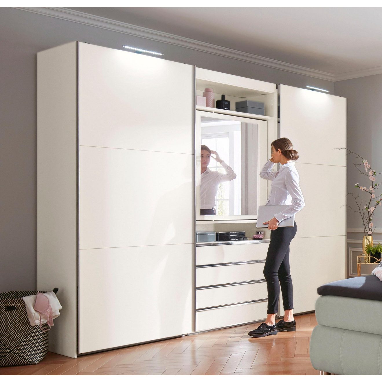 Wimex Schuifdeurkast Magic by fresh to go met draaibare spiegeldeur
