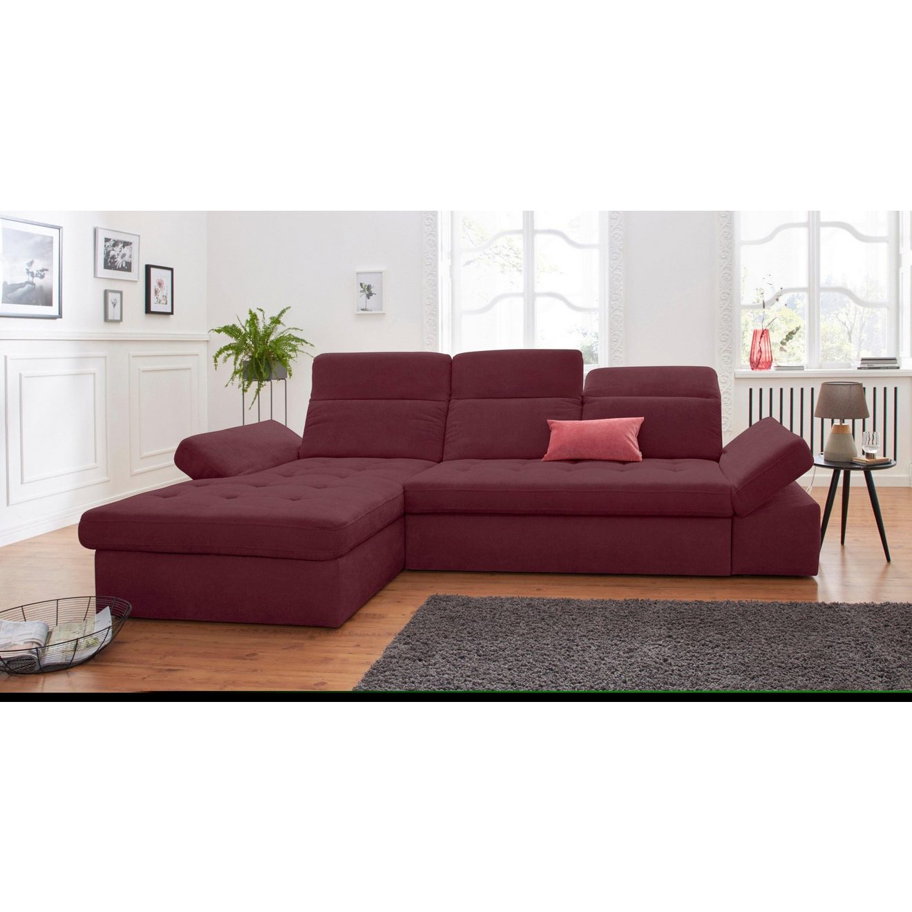 Sit&more Hoekbank Stardust L-vorm naar keuze met slaapfunctie en bedkist