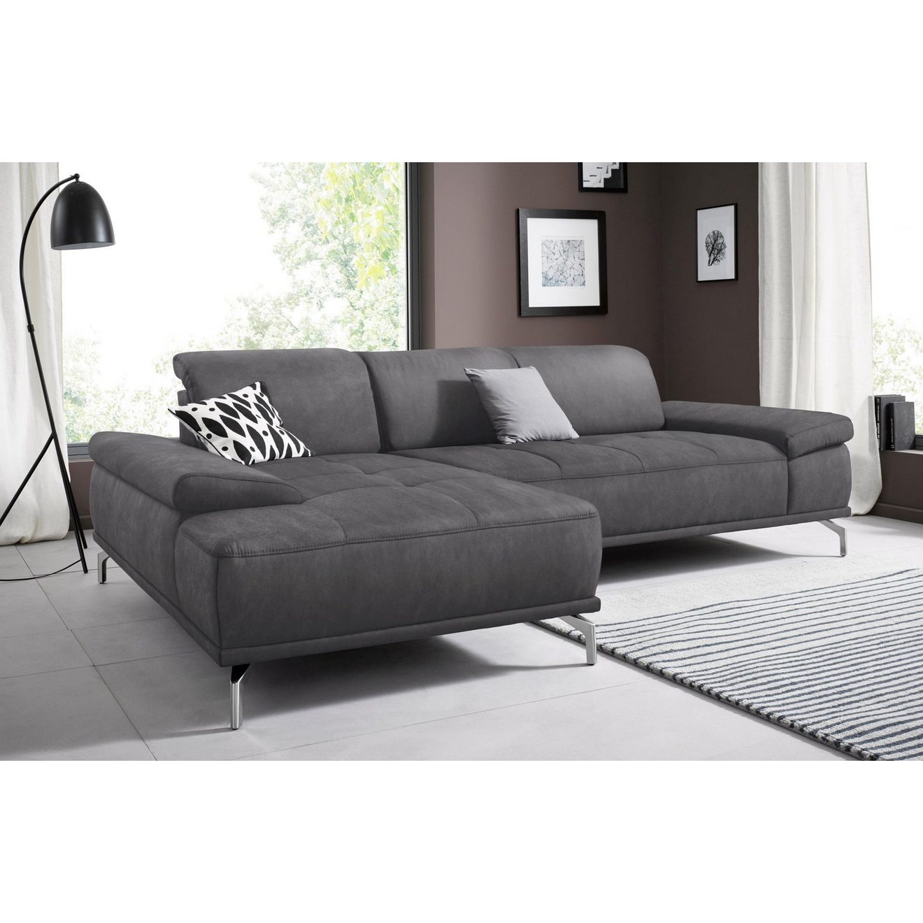 Places of Style Hoekbank Caluna Inclusief zitdiepteverstelling