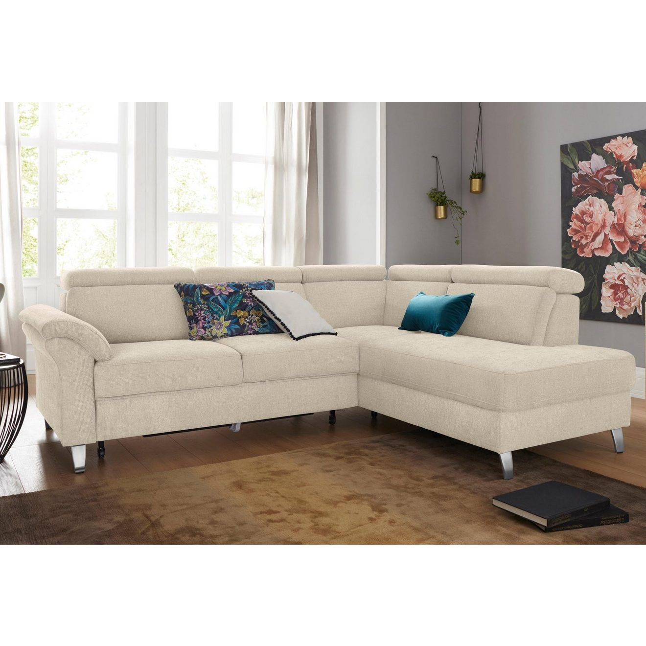 Sit&more Hoekbank Arngast L-vorm met verstelbare hoofdsteun en binnenvering