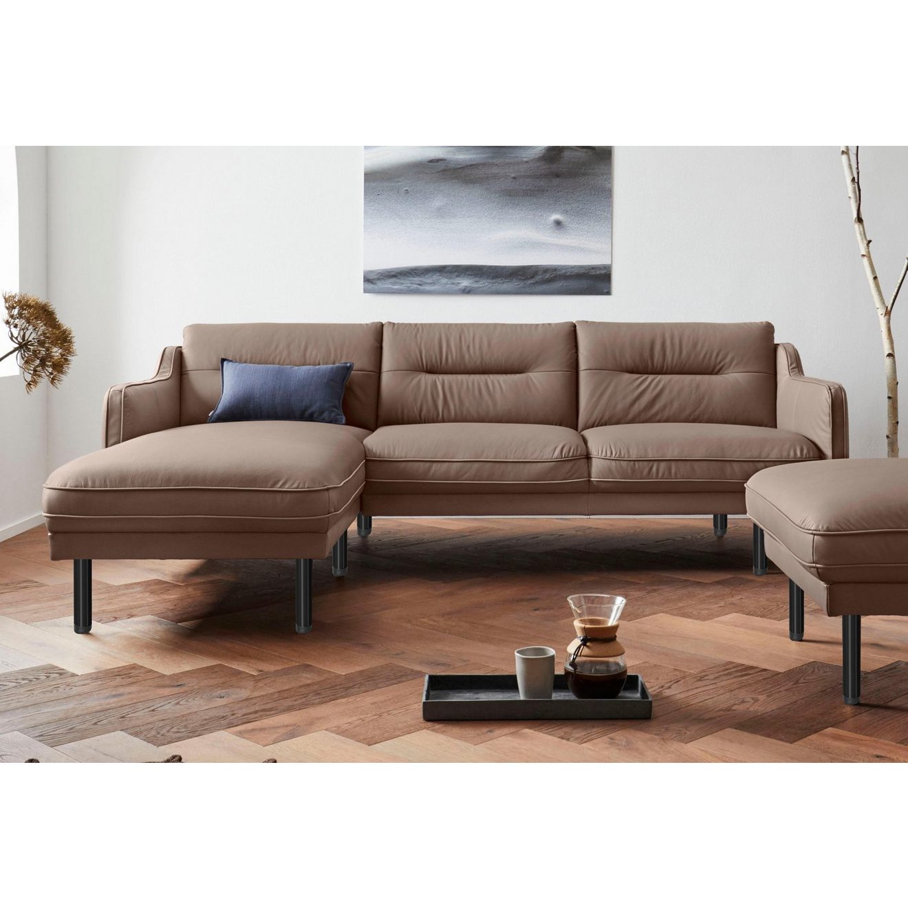 Andas Hoekbank Nordfyn L-vorm chic design in 3 stofkwaliteiten, design by morten georgsen