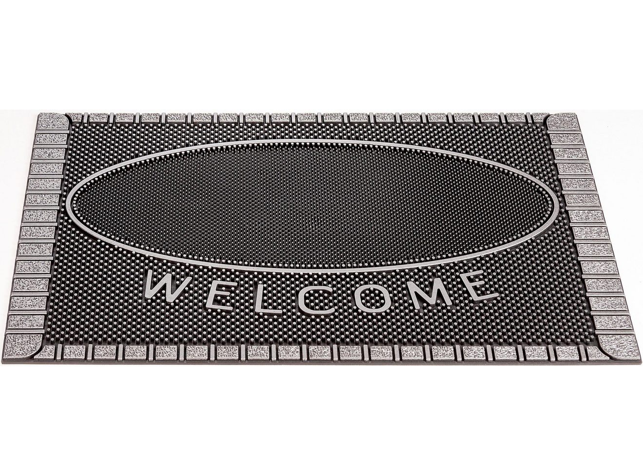Home2Fashion Mat SC Clean Welcome Vuilafstotende mat, met tekst, robuust, geschikt voor binnen en buiten