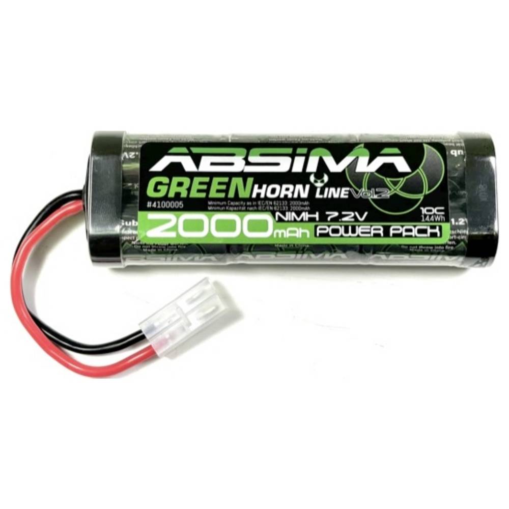 Absima NiMH accupack 7.2 V 2000 mAh Aantal cellen: 6 Softcase Tamiya