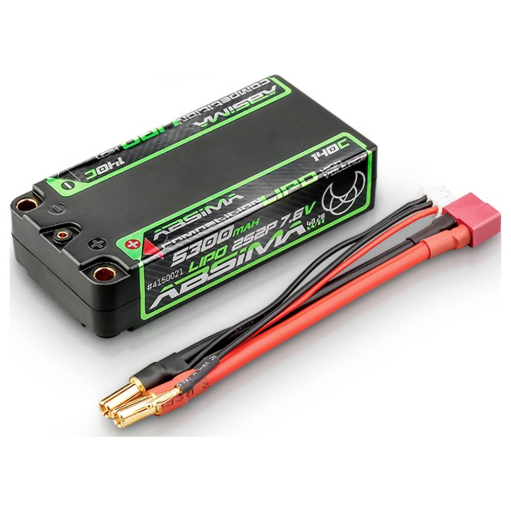 Absima LiPo accupack 7.6 V 5300 mAh Aantal cellen: 4 140 C Hardcase 5 mm, T-stekkers
