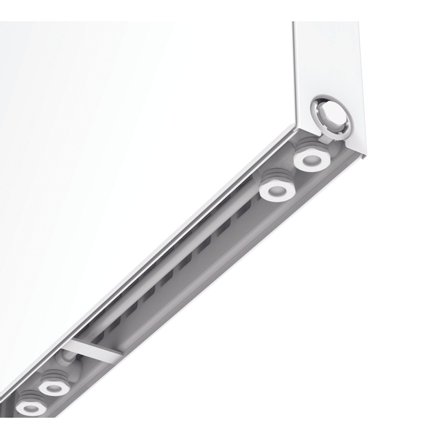 Stelrad Planar 8 paneelradiator 40x40cm type 11 250watt 8 aansluitingen Staal Wit glans 0651041104