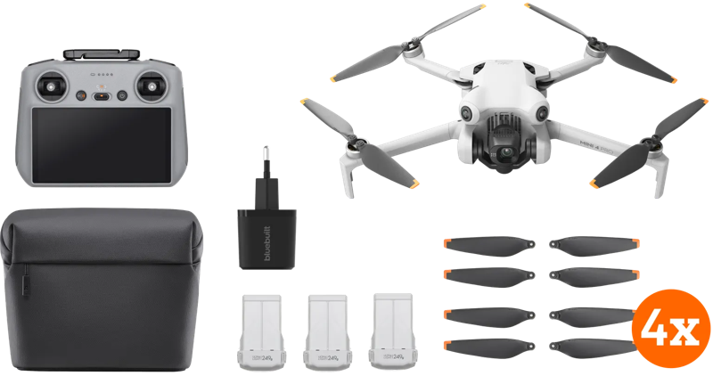 DJI Mini 4 Pro Fly More Combo + BlueBuilt Oplader
