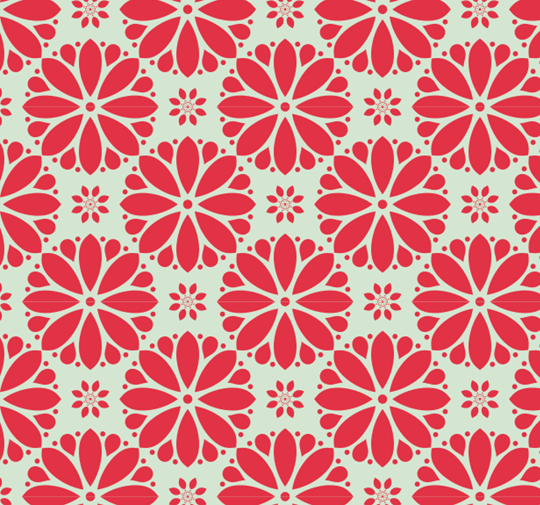 Tenstickers Sierbehang bloemen geometrische motieven