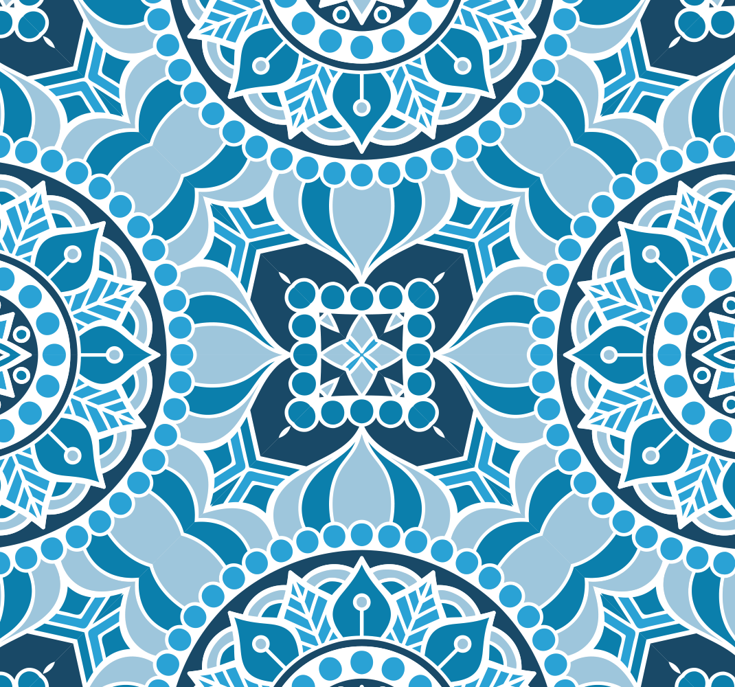 Tenstickers Badkamer behang mandala stijl