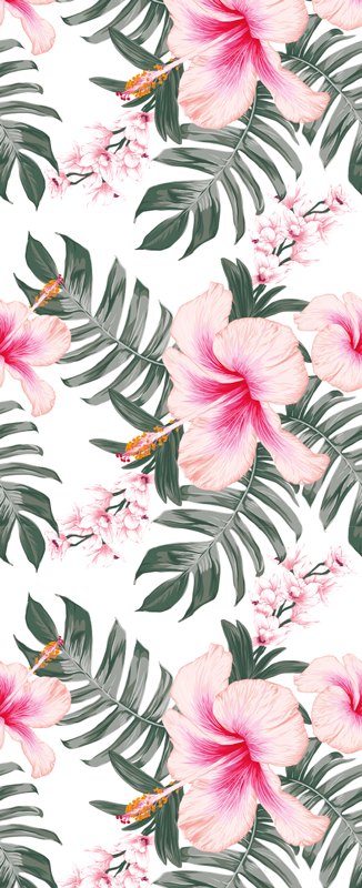 Tenstickers Behang bloemen Orchidee roos patroon