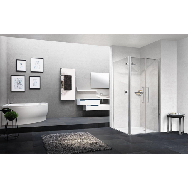 Novellini Young pendeldeur voor nis 103-107cm helder chroom y22b103-1k
