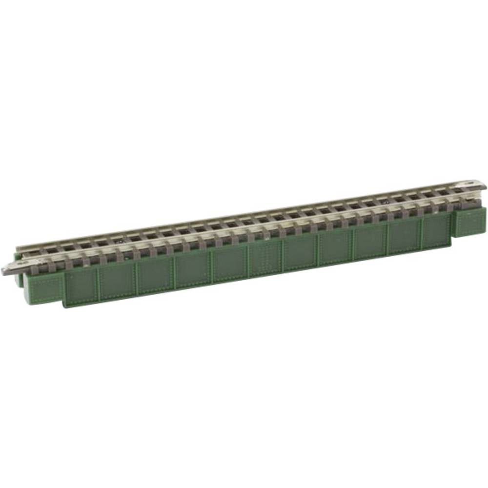 Rokuhan 7297071 Z Liggerbrug 1 spoor Z  rails (met ballastbed) Groen