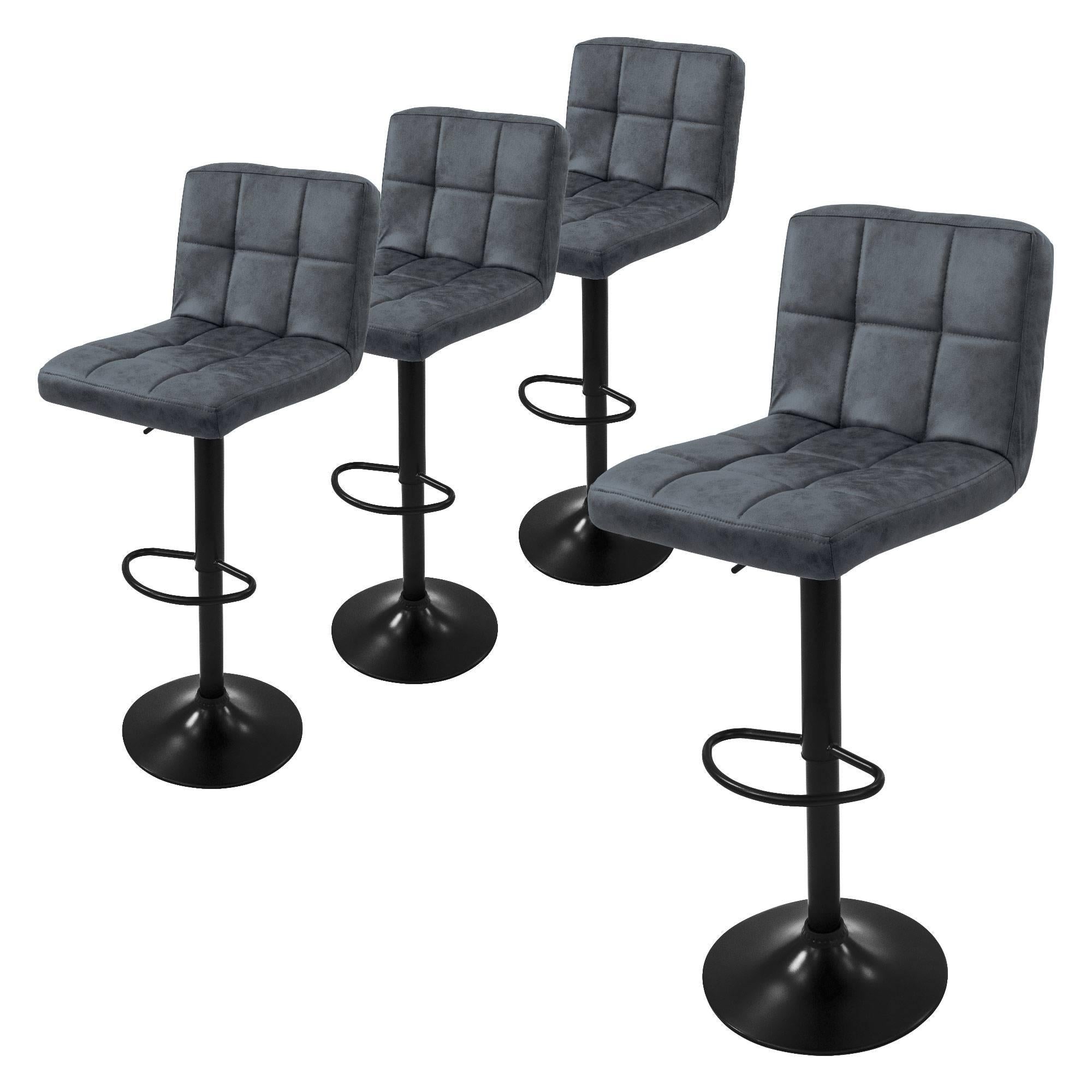 ML-Design Set van 4 barkrukken Abigail kunstleer | 